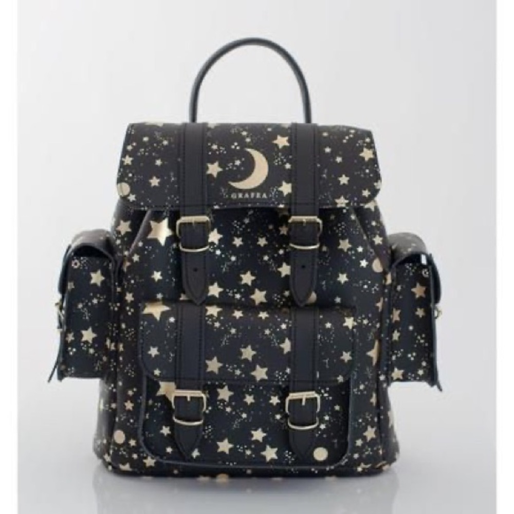 Grafea Hari II Black and Gold Star Backpack